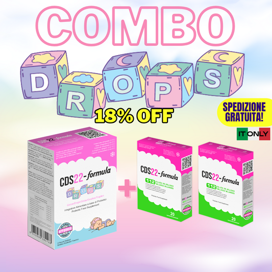 COMBO Drops 18%OFF✨ 2 scatole CDS22 a scelta + 1 scatola di Baby DROPS + 🚀 Spedizione EXPRESS