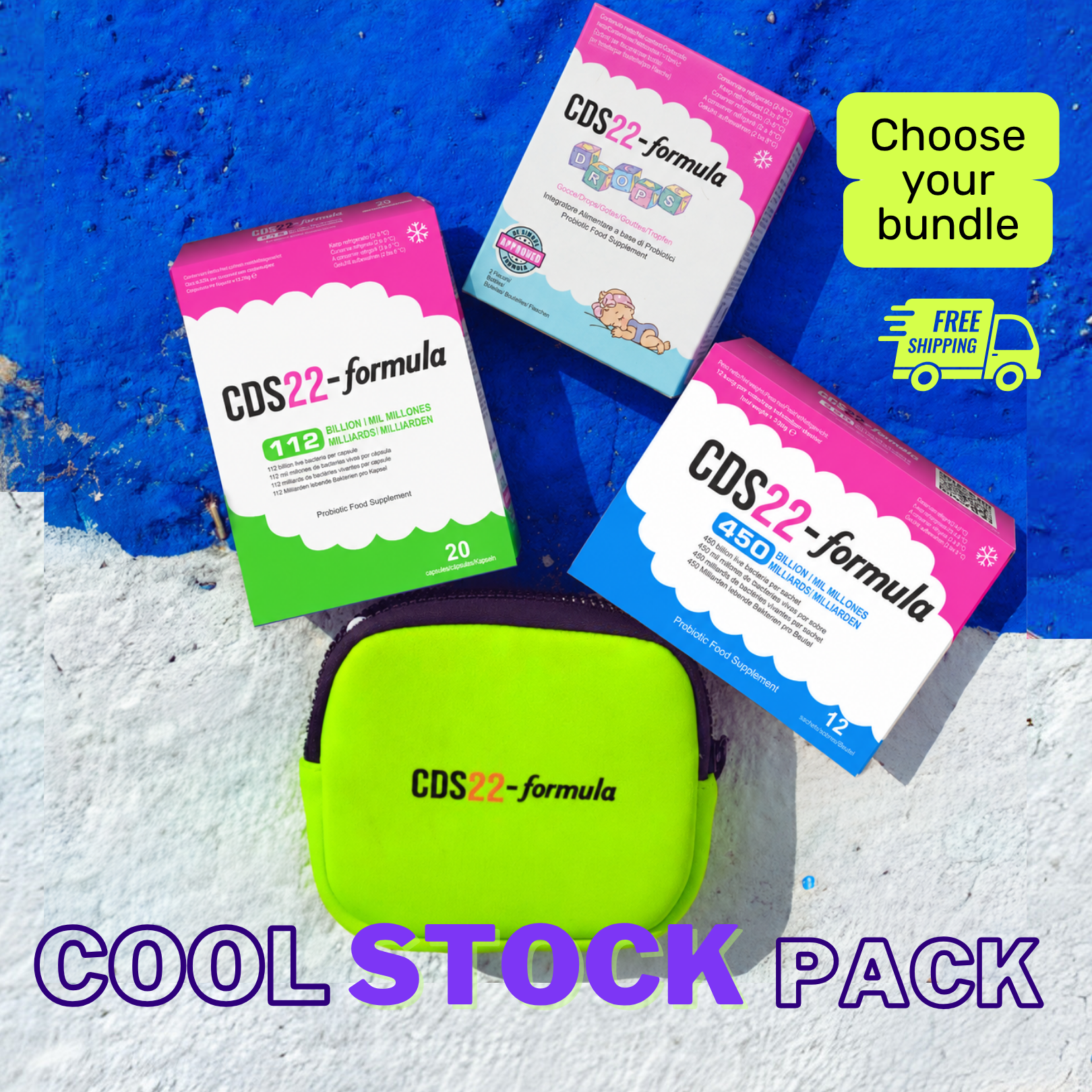 ☀️ Cool-stock Pack Italia: 5× CDS22-formula + CoolPouch as a gift + free Express shipping