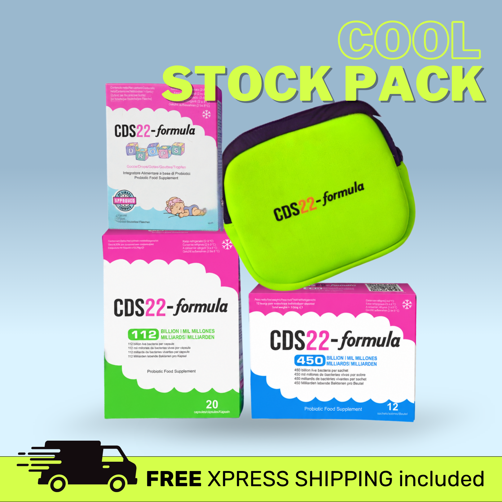 ☀️ Cool-stock Pack Italia: 5× CDS22-formula + CoolPouch as a gift + free Express shipping