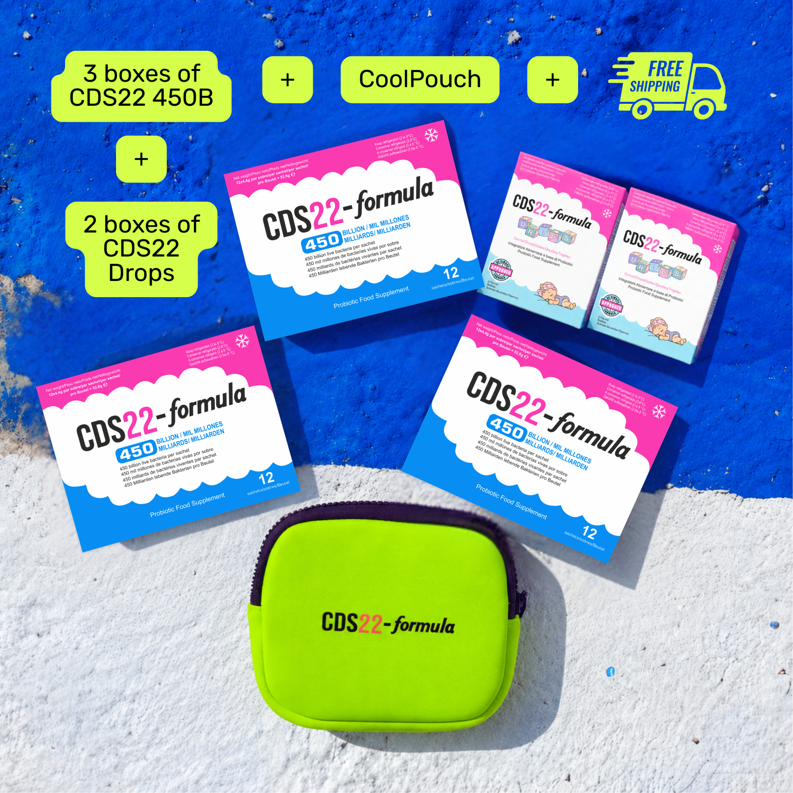 ☀️ Cool-stock Pack Italia: 5× CDS22-formula + CoolPouch as a gift + free Express shipping