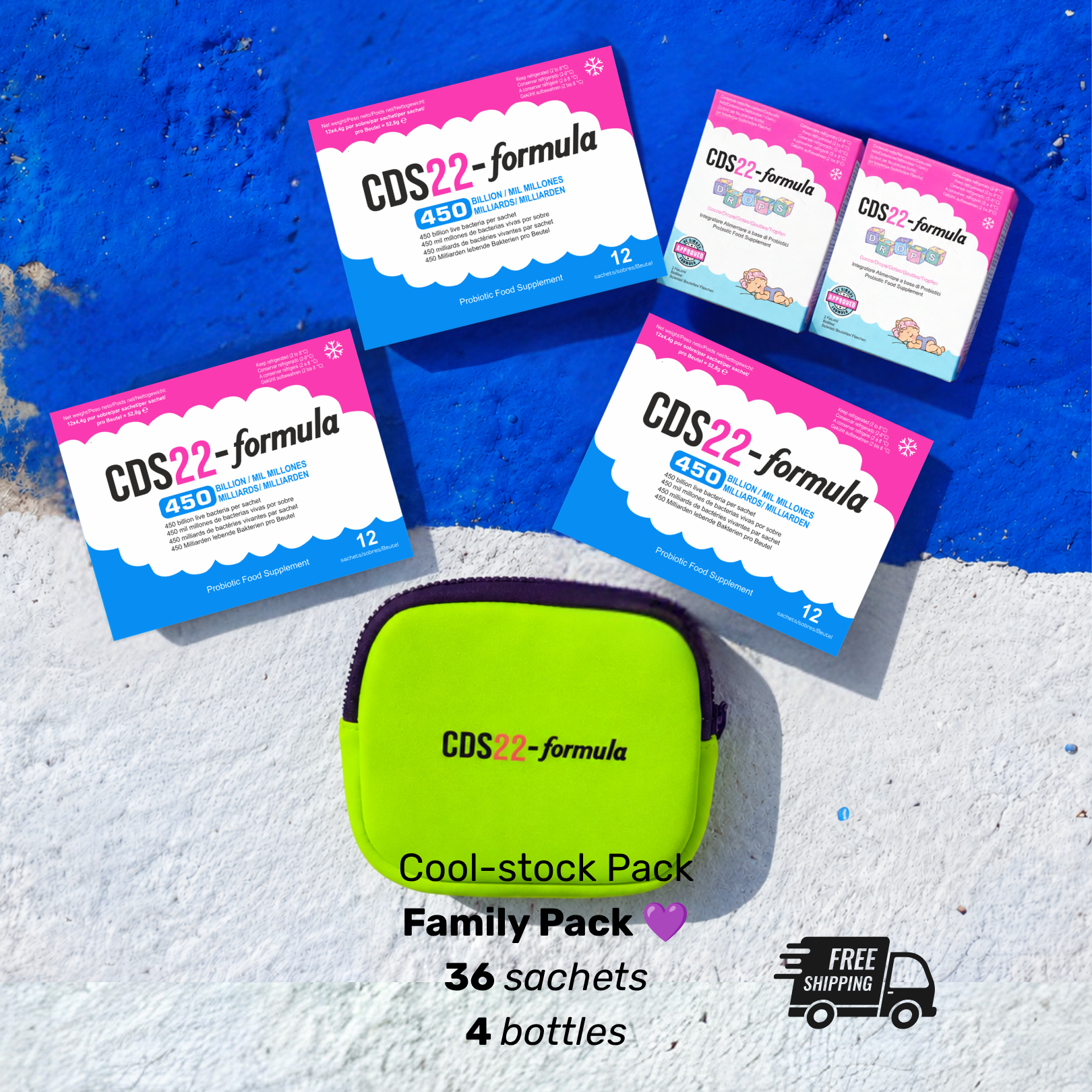 ☀️ Cool-stock Pack Italia: 5× CDS22-formula + CoolPouch as a gift + free Express shipping